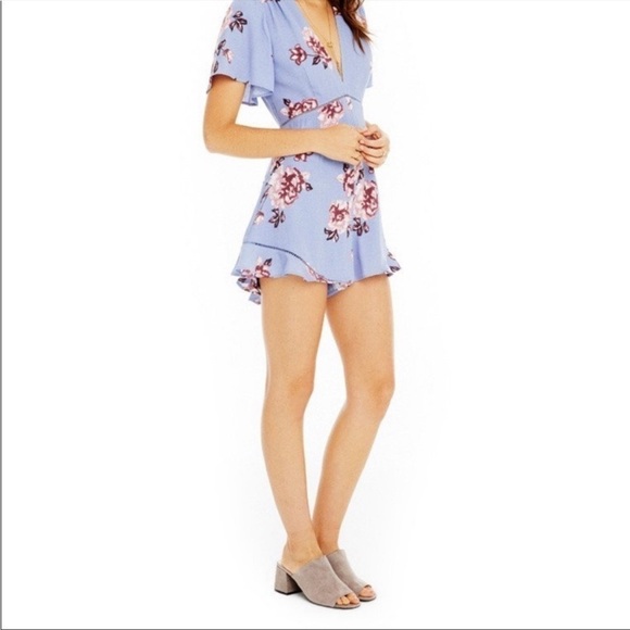ASTR the LABEL Floral Boho Lightweight ROMPER in Light Purple NWT size L (A-3) - Picture 4 of 11